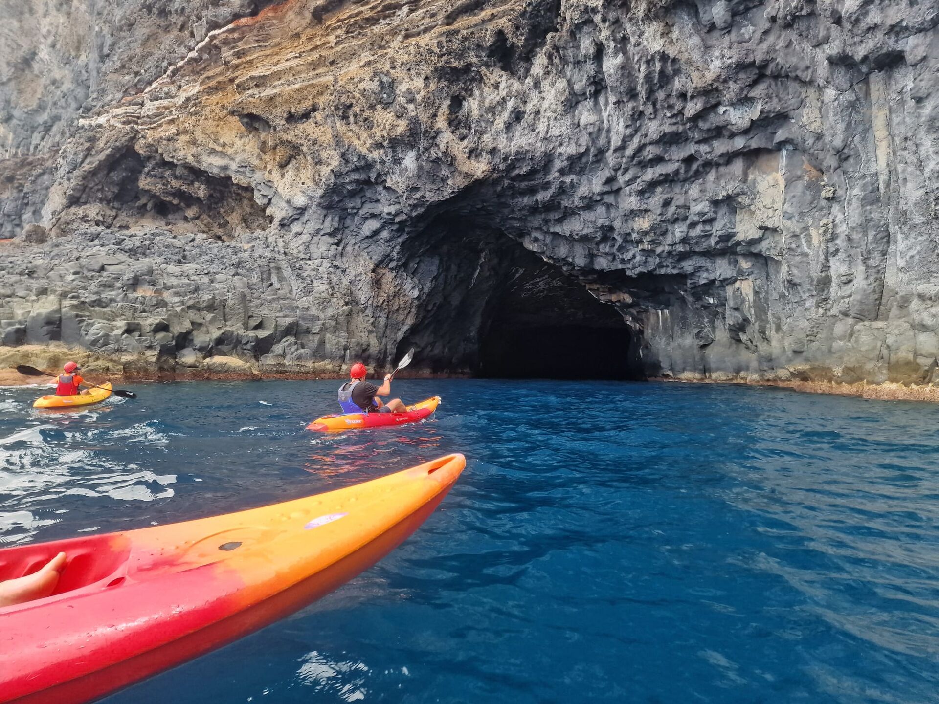 Grupo kayak experiencia La Palma