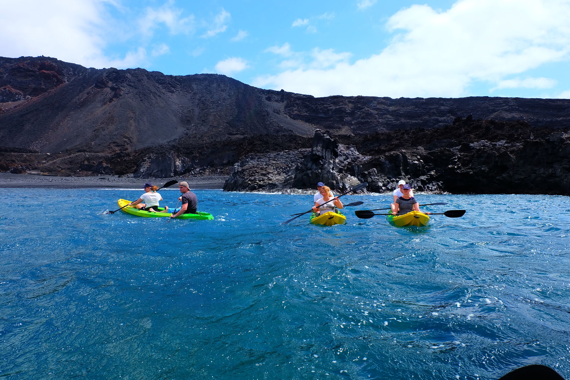 Kayaks en el Porís de Candelaria, La Palma